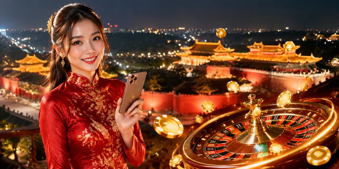 Áo dài Huế bên bàn roulette gợi trải nghiệm VIP casino thanh lịch